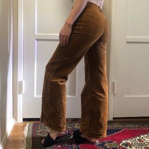 Orangey brown corduroy pants!